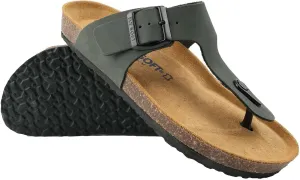 100% Genuine Leather Men's Sandals - Comfortable Cushioned Smart Foam Footbed, Slip-On Slides for Casual Summer Wear, Adjustable Fit, Durable Non-Slip Sole