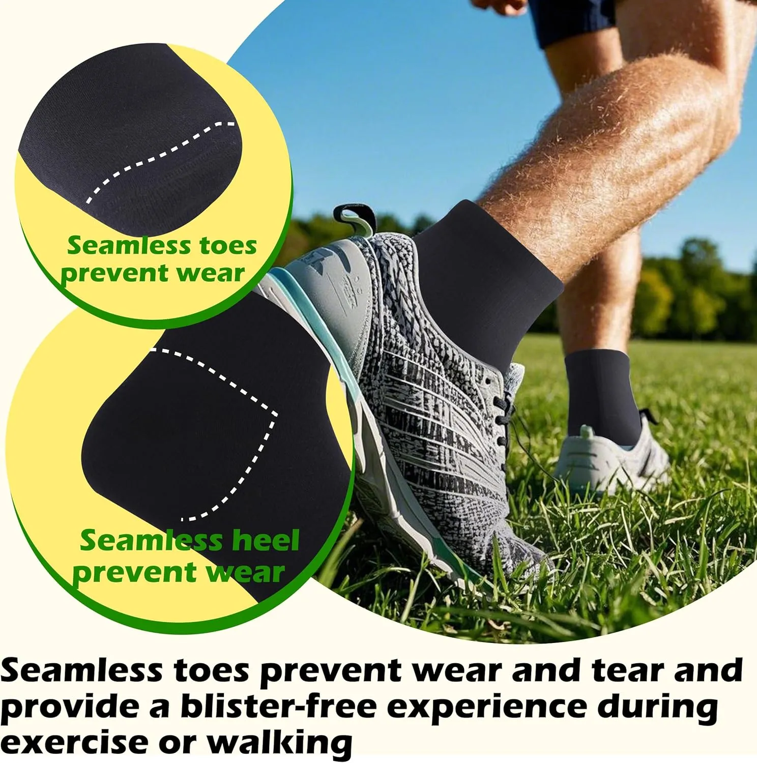 90% Merino Wool Socks for Men Athletic Ankle Socks for Women with Arch Support Breathable Soft Wool Ankle Socks,3 Pairs