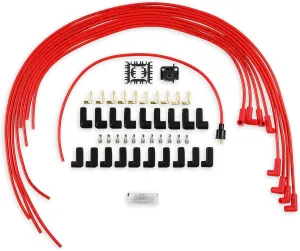 ACCEL 5041R Super Stock Spark Plug Wire Set - 8mm - Universal - Red Wire with Red 90 Degree Boots