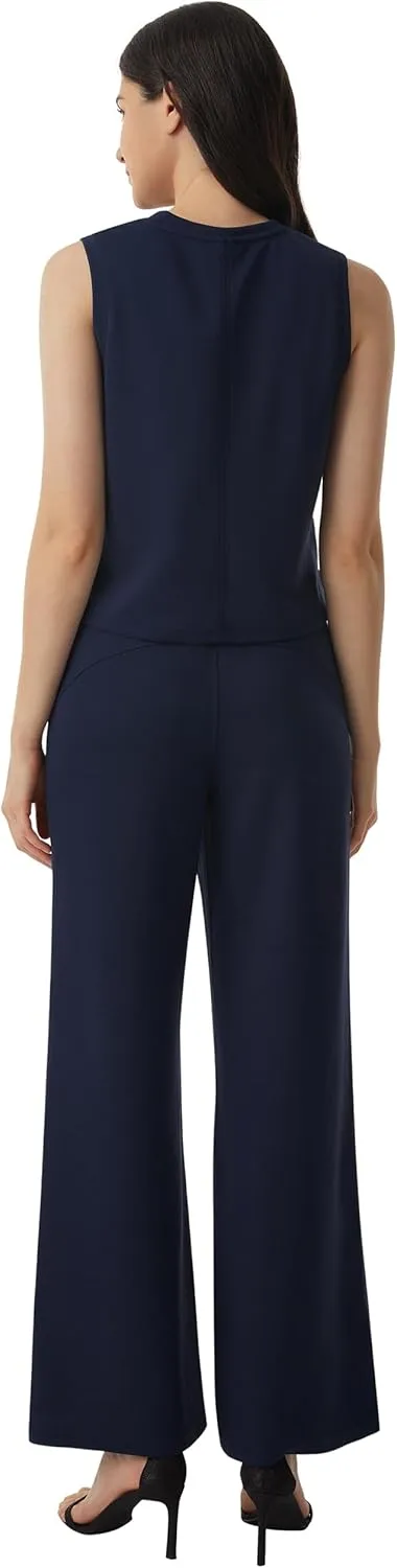 AFITNE Women's 2 Piece Outfits Air Essentials Sleeveless Tank Crop Top Wide Leg Sweatpants Lounge Set 2025 Tracksuit