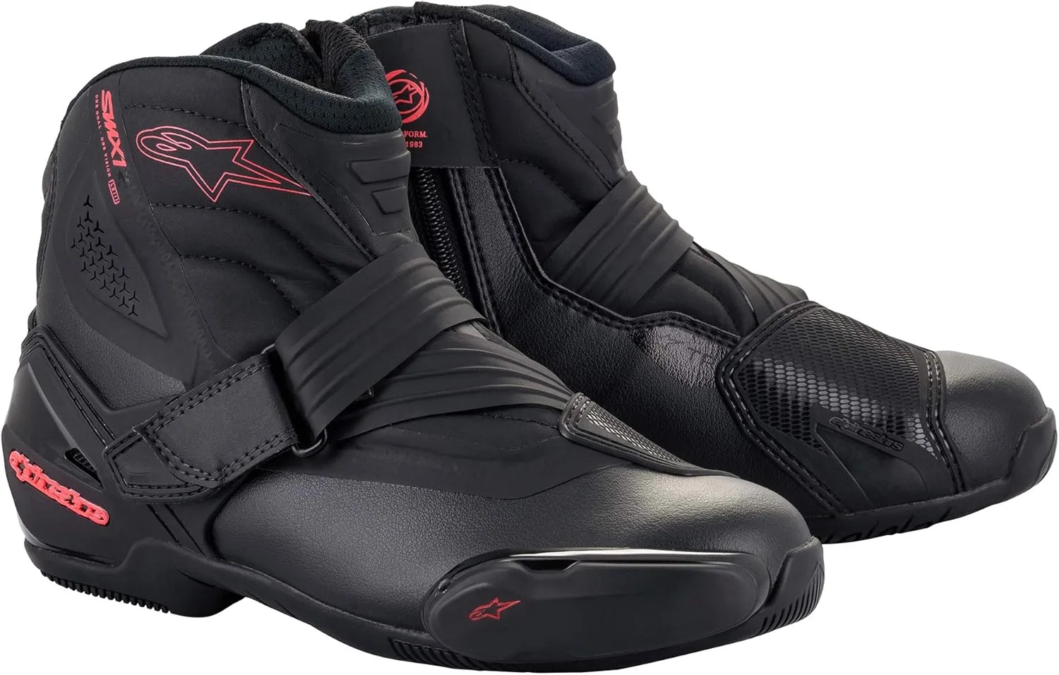 Alpinestars Women's Stella SMX-1 R V2 Boots (40) (BLACK/DIVA PINK)