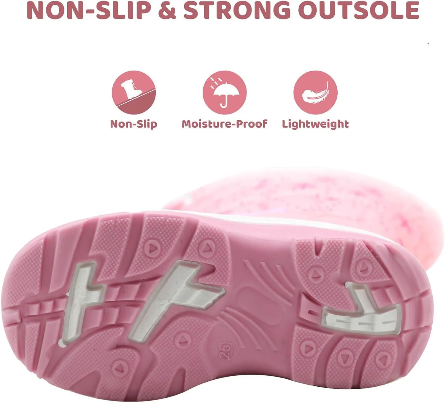 Apakowa Kid's Girls Cold Weather Snow Boots (Toddler/Little Kid)