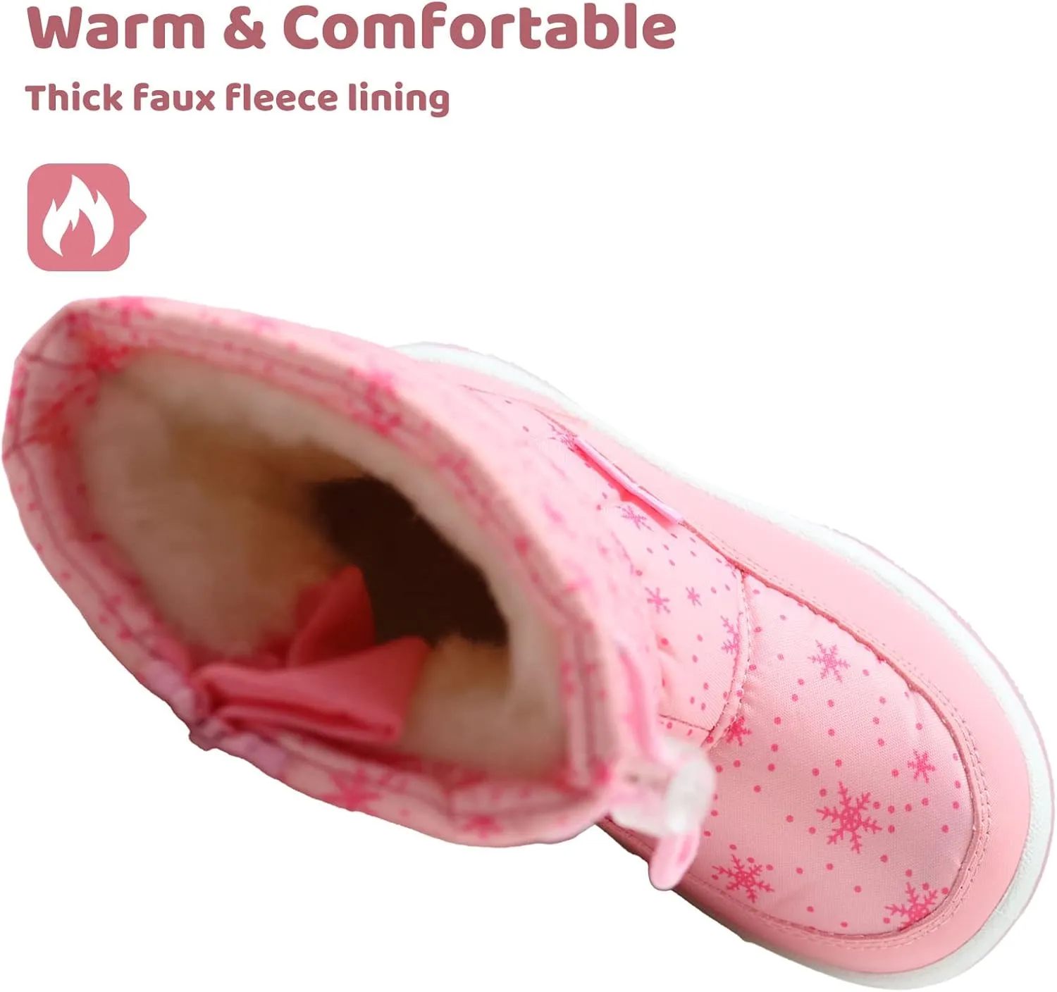 Apakowa Kid's Girls Cold Weather Snow Boots (Toddler/Little Kid)