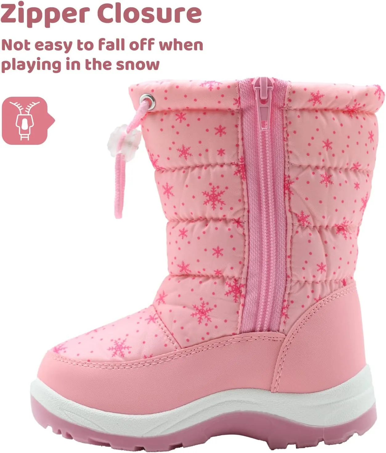 Apakowa Kid's Girls Cold Weather Snow Boots (Toddler/Little Kid)