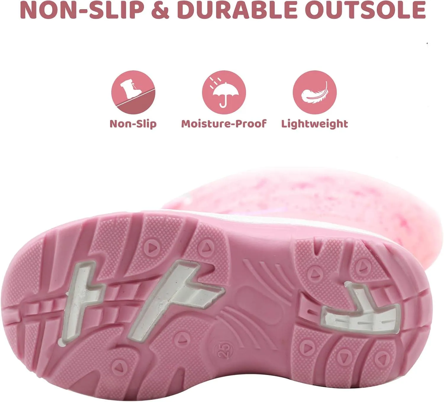 Apakowa Kid's Girls Cold Weather Snow Boots (Toddler/Little Kid)