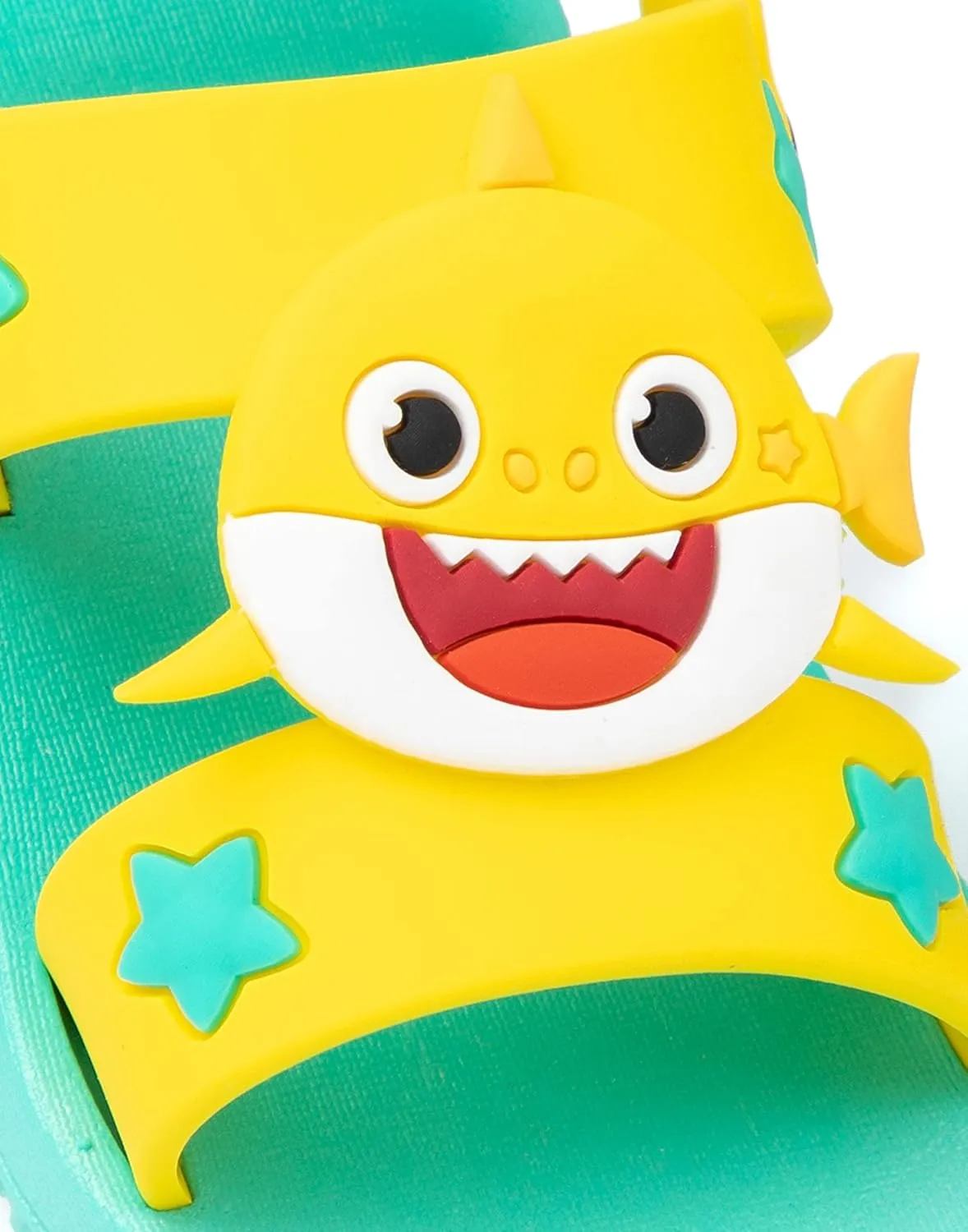 Baby Shark Kids Sandals | Blue & Yellow Sliders with Supportive Strap | Singing Shark Family Sliders Summer Slip-on Footwear