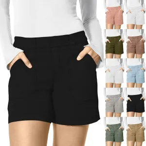 Bermuda Shorts for Women Trendy 2025 Casual Summer High Waisted Chino Shorts Straight Leg Hiking Vacation Outfits