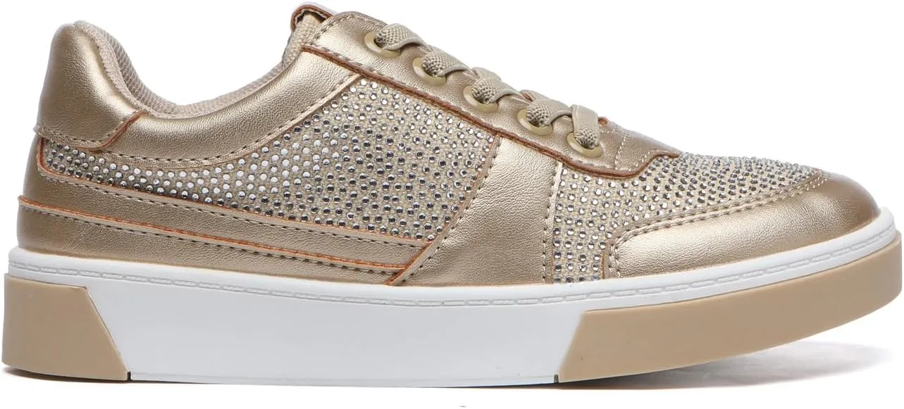 Bernal Girls & Boys Sparkle Glitter Sequin Sneakers Toddler/Little Kid/Big Kid Slip On School Low Top Walking Shoes Show Gift