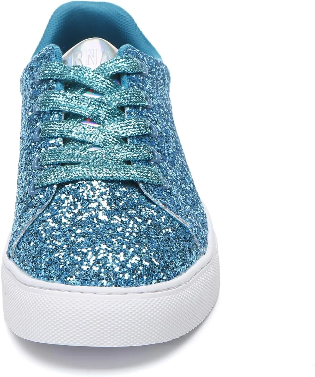 Bernal Women Glitter Sneakers Fashion Shiny Sparkle Sneakers Lightweight Rubber Outsole Non Slip Lace Up Walking Shoes
