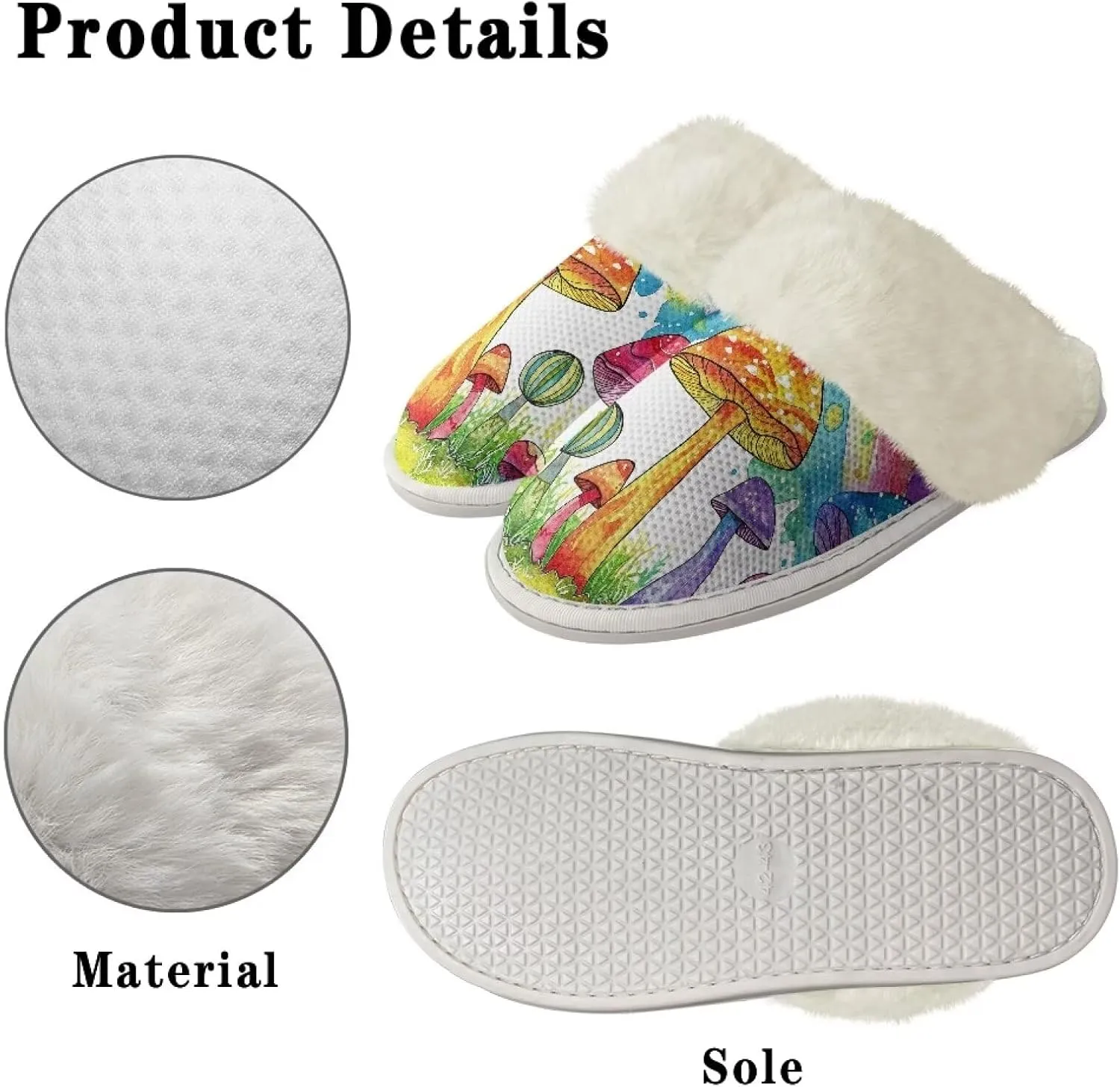 Binienty Womans Slippers Mens Fuzzy House Slippers Memory Foam Winter Indoor Bedroom Shoes