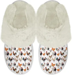 Binienty Women Fuzzy Slippers Slip On Slippers for Men Ladies Casual Winter Shoes Indoor