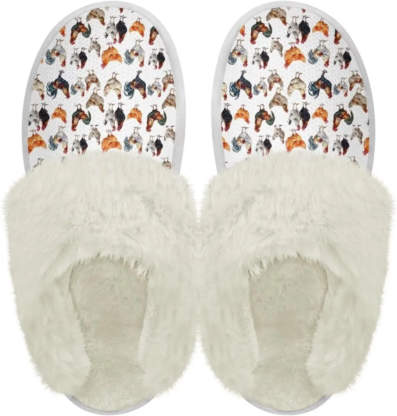 Binienty Women Fuzzy Slippers Slip On Slippers for Men Ladies Casual Winter Shoes Indoor