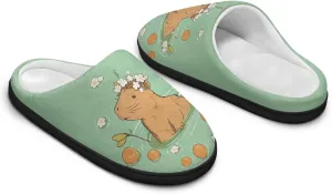 Binienty Womens Fuzzy House Slippers Indoor Shoes Memory Foam Insoles & Rubber Soles