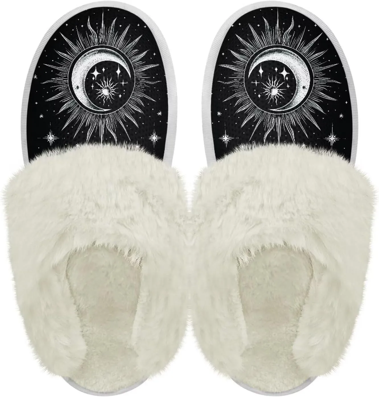 Binienty Women's Men's House Shoes Ultra Lightweight Fuzzy Winter Slippers