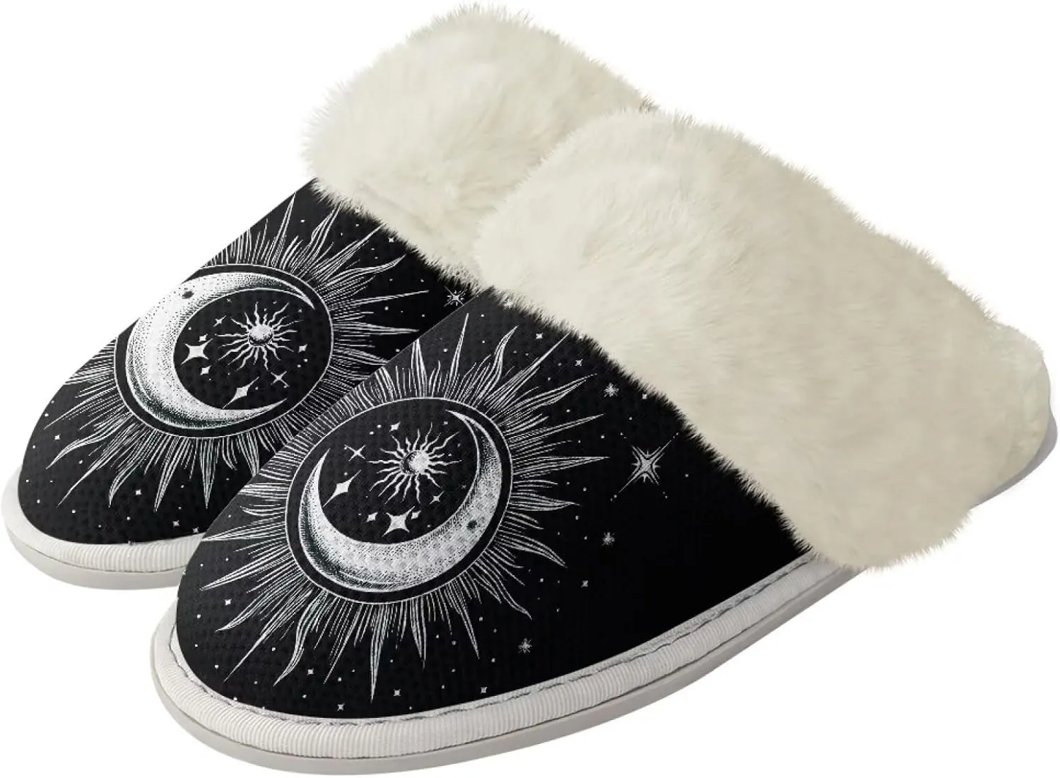 Binienty Women's Men's House Shoes Ultra Lightweight Fuzzy Winter Slippers