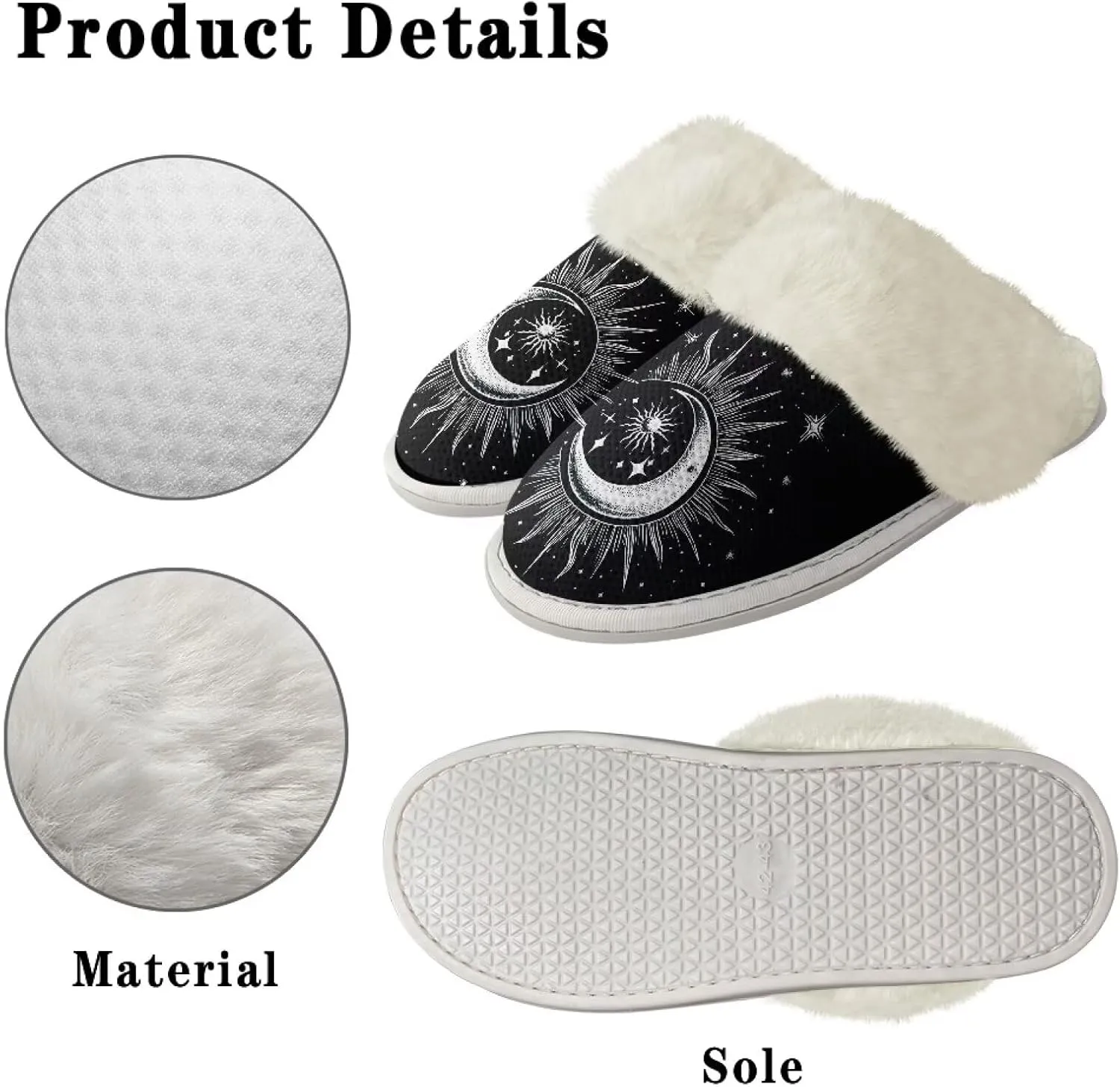 Binienty Women's Men's House Shoes Ultra Lightweight Fuzzy Winter Slippers