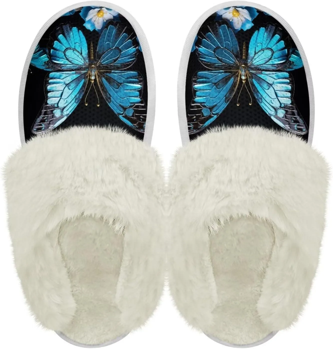 Binienty Women's Men's House Shoes Ultra Lightweight Fuzzy Winter Slippers
