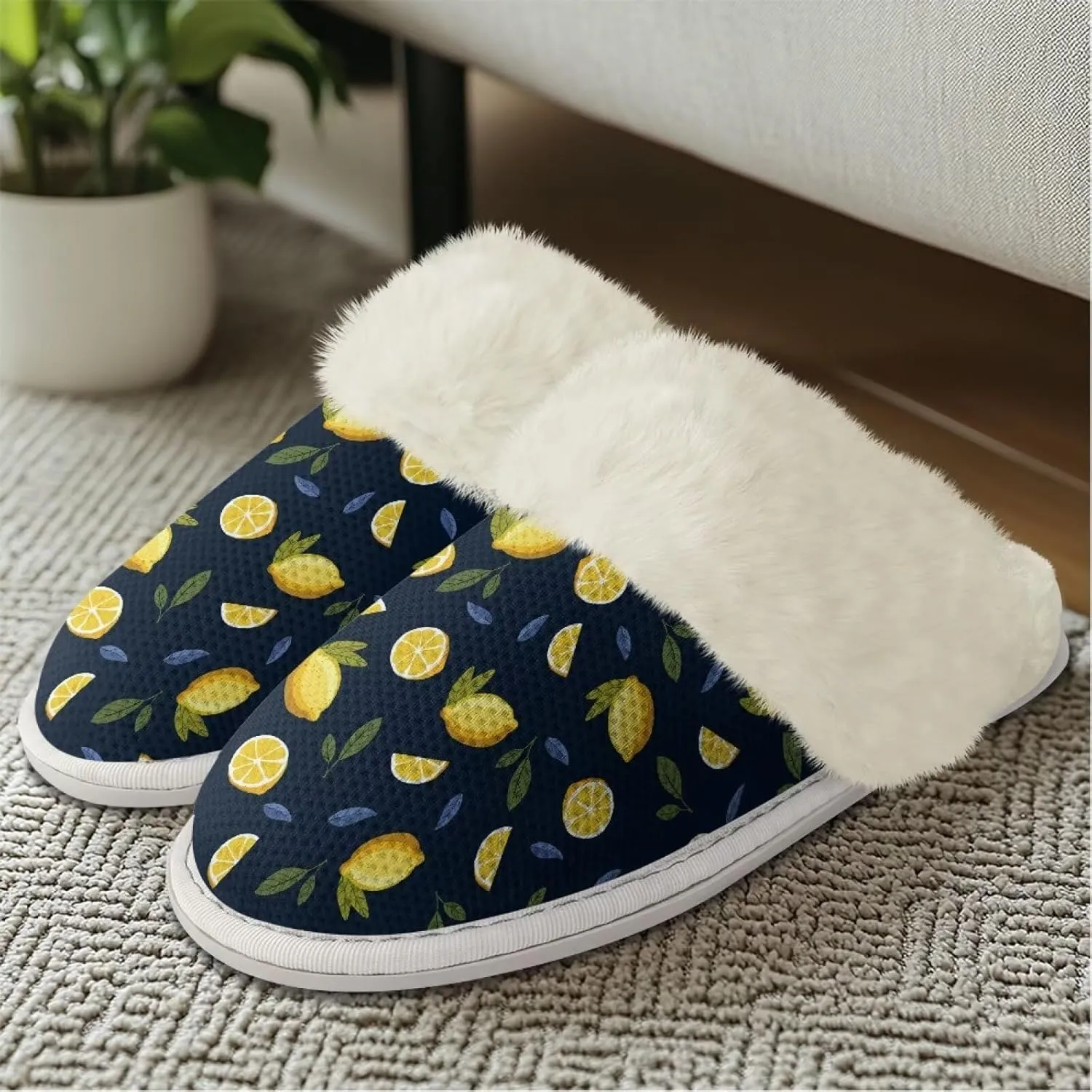 Binienty Womens Slippers Fuzzy Winter Slippers Soft Warm Bedroom Shoes Non-Slip