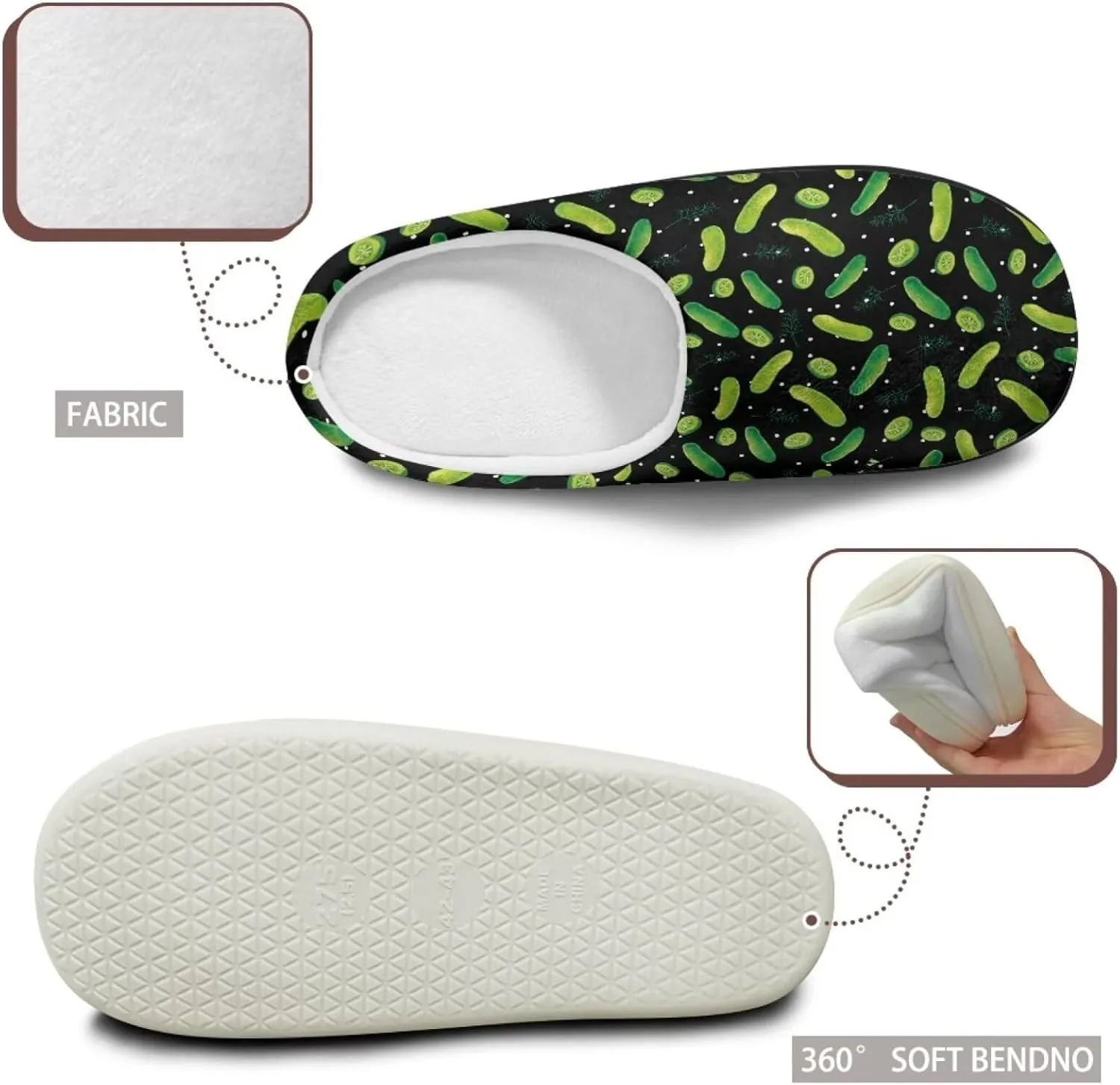 Binienty Womens Slippers Winter Warm with Memory Foam Fluffy House Shoes Indoor Bedroom