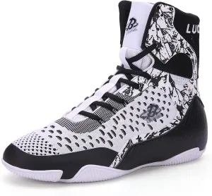 Boxing Shoes for Men High-top Fighting Shoes Wrestling Training Boots LS198