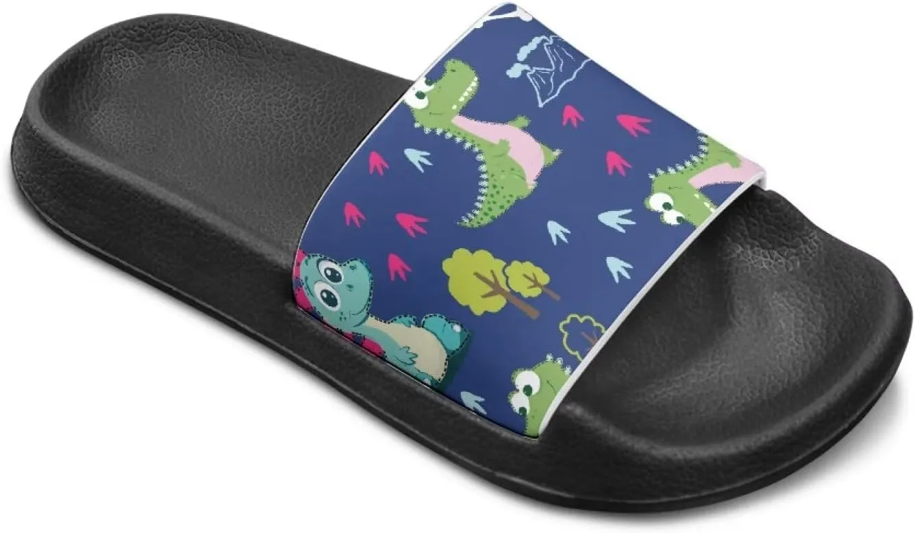 Boys Slide Sandals Kids Summer Slippers Slip On for Outdoor Beach Pool Shower (Little Kid/Big Kid)