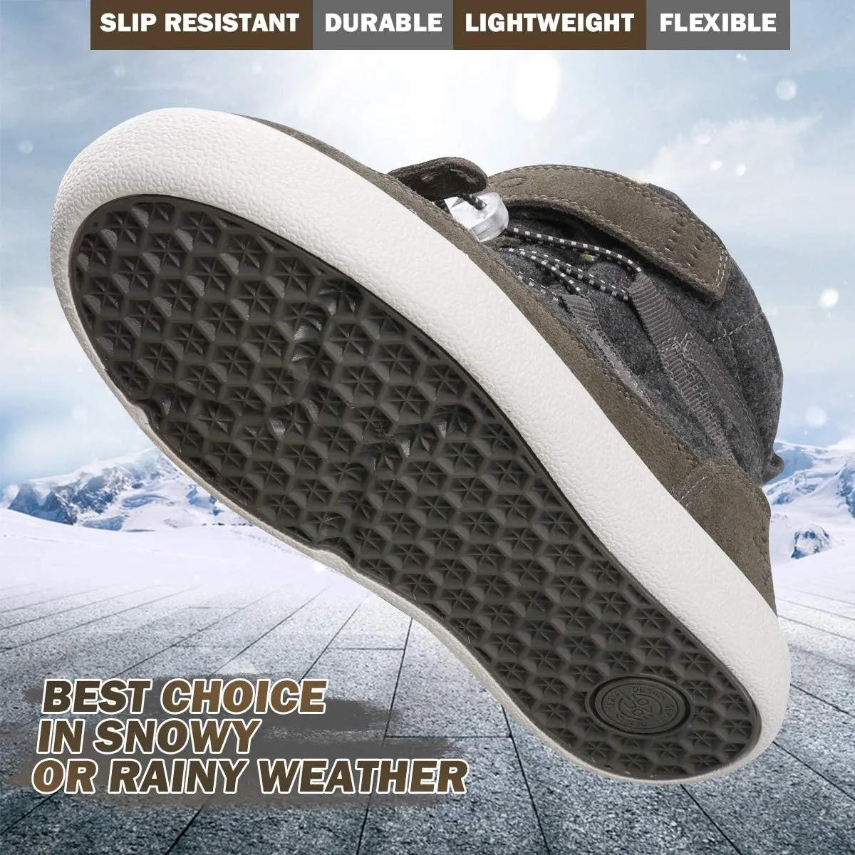 Boys Snow Boots Boys Winter Boots for Kids Waterproof Winter Snow Boots for Boys Warm Fur Lined Slip Resistant Outdoor (Toddler/Little Boys)