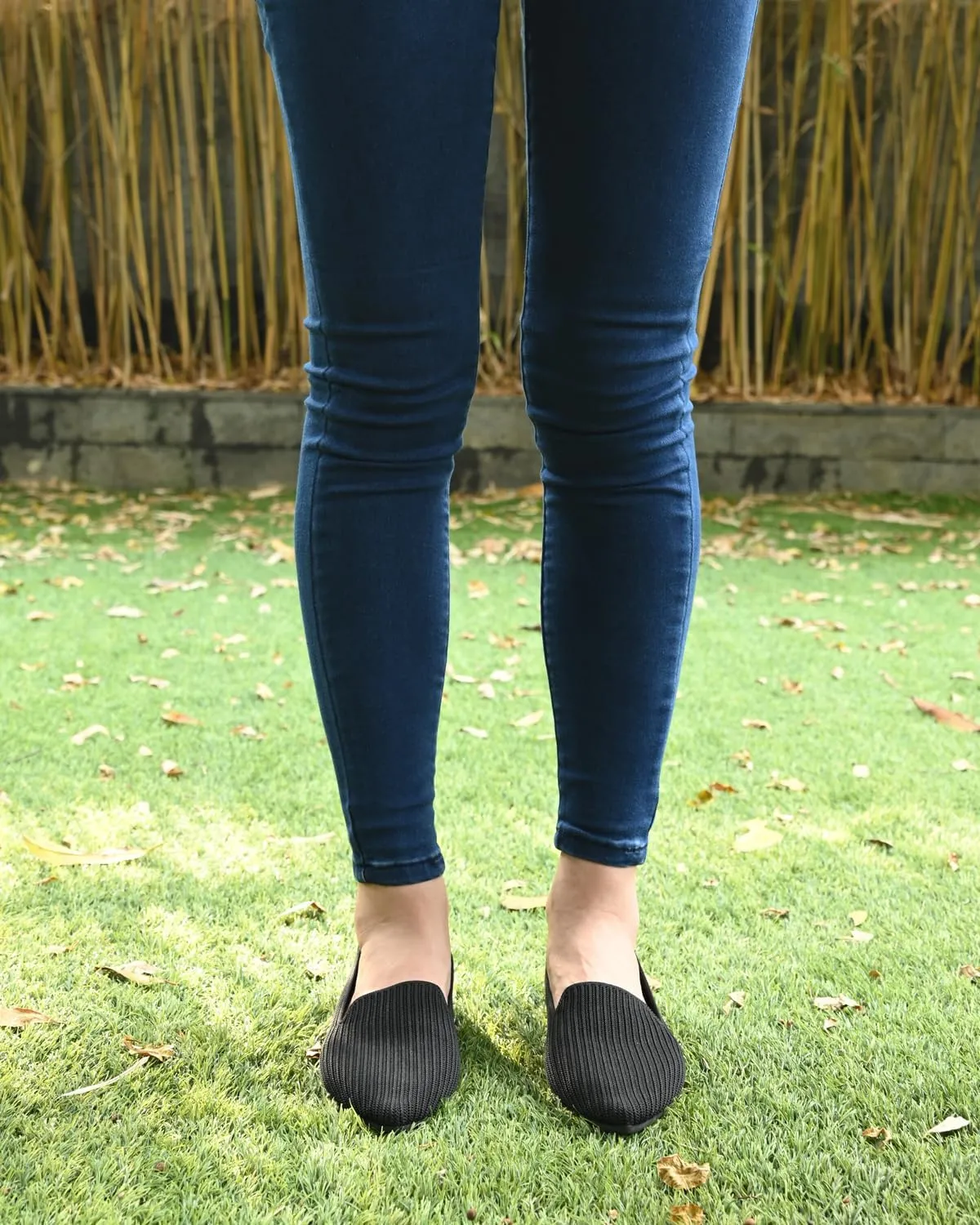 Brown Women's One Size Pointed Toe Slip-On Knit Ballet Flats for Dressy Casual Office Work Walking Flats