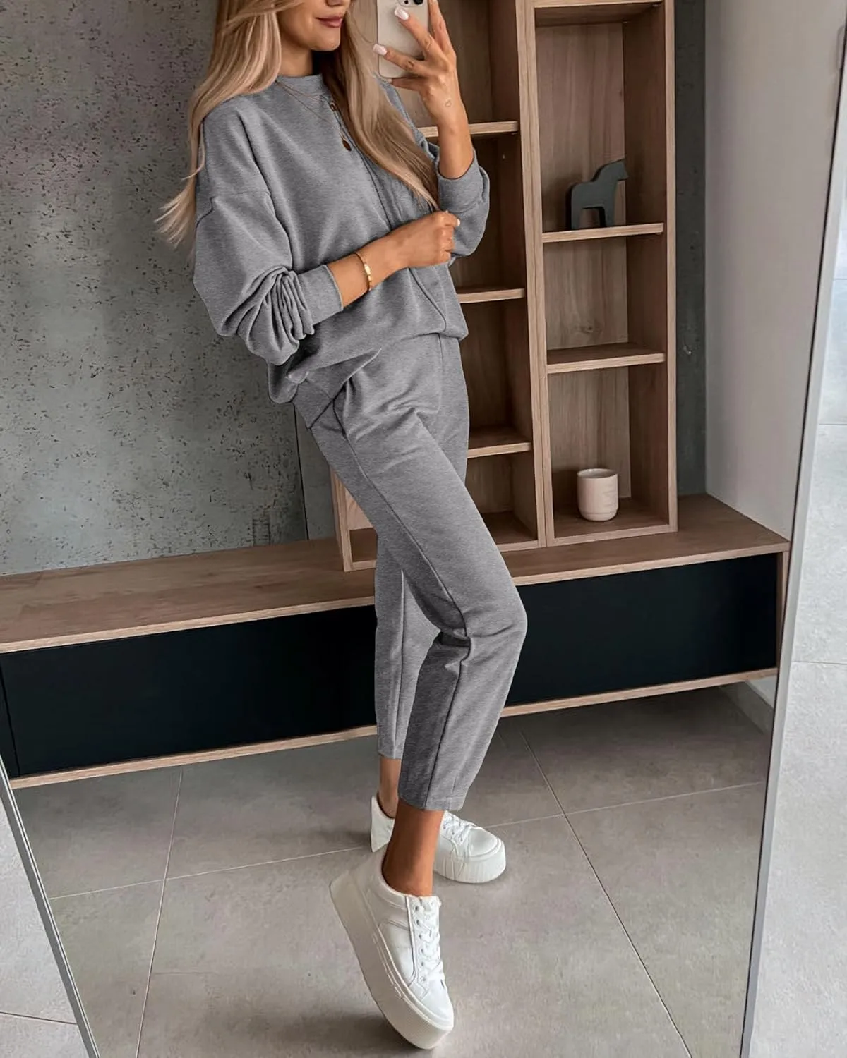 BTFBM 2024 Women 2 Piece Outfits Long Sleeve Pullover Jogger Pants Lounge Sets Fall Winter Sweatsuits Tracksuit Pockets