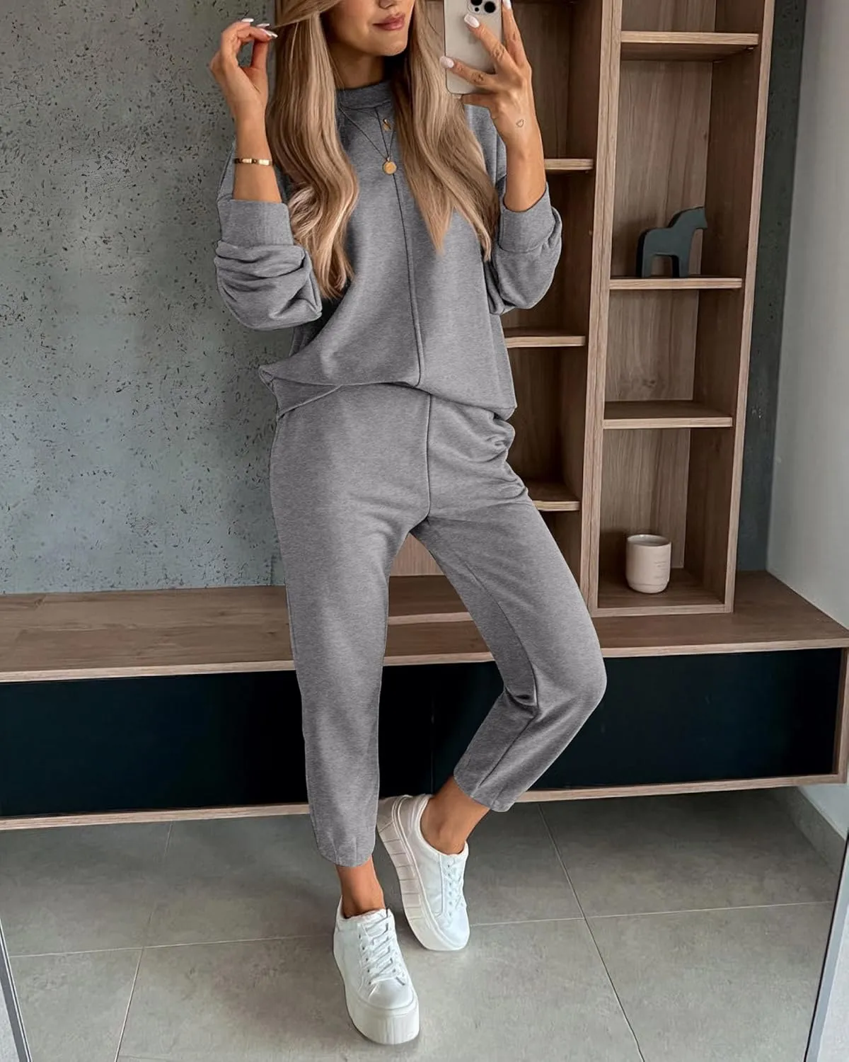 BTFBM 2024 Women 2 Piece Outfits Long Sleeve Pullover Jogger Pants Lounge Sets Fall Winter Sweatsuits Tracksuit Pockets