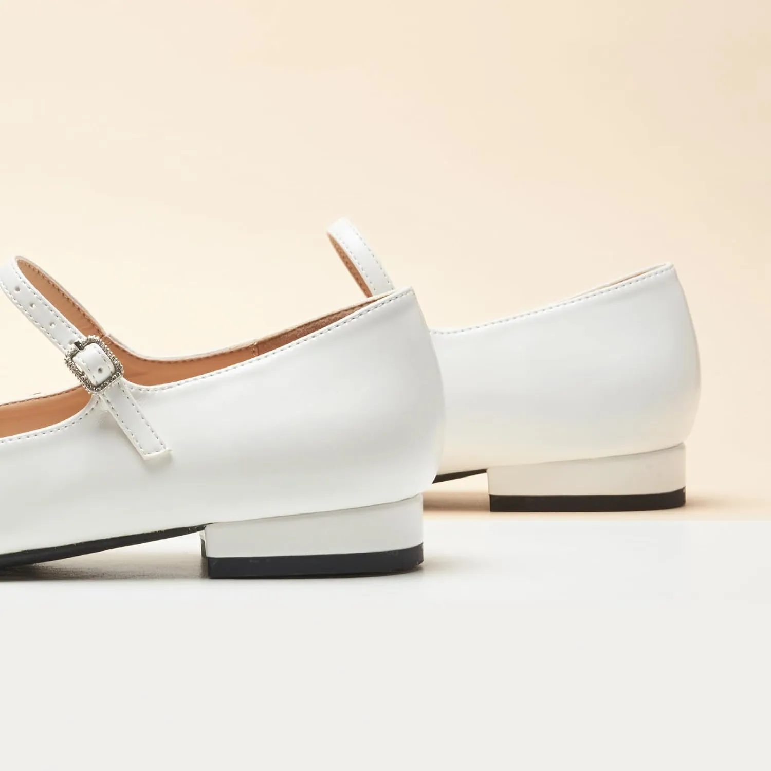 C. Paravano Women's Mary Jane Flats | Round Toe Leather Ballet Flats with Adjustable Strap, Dressy and Casual Shoes for Office,Travel,Bridal, Church,Business Meetings & Daily Wear