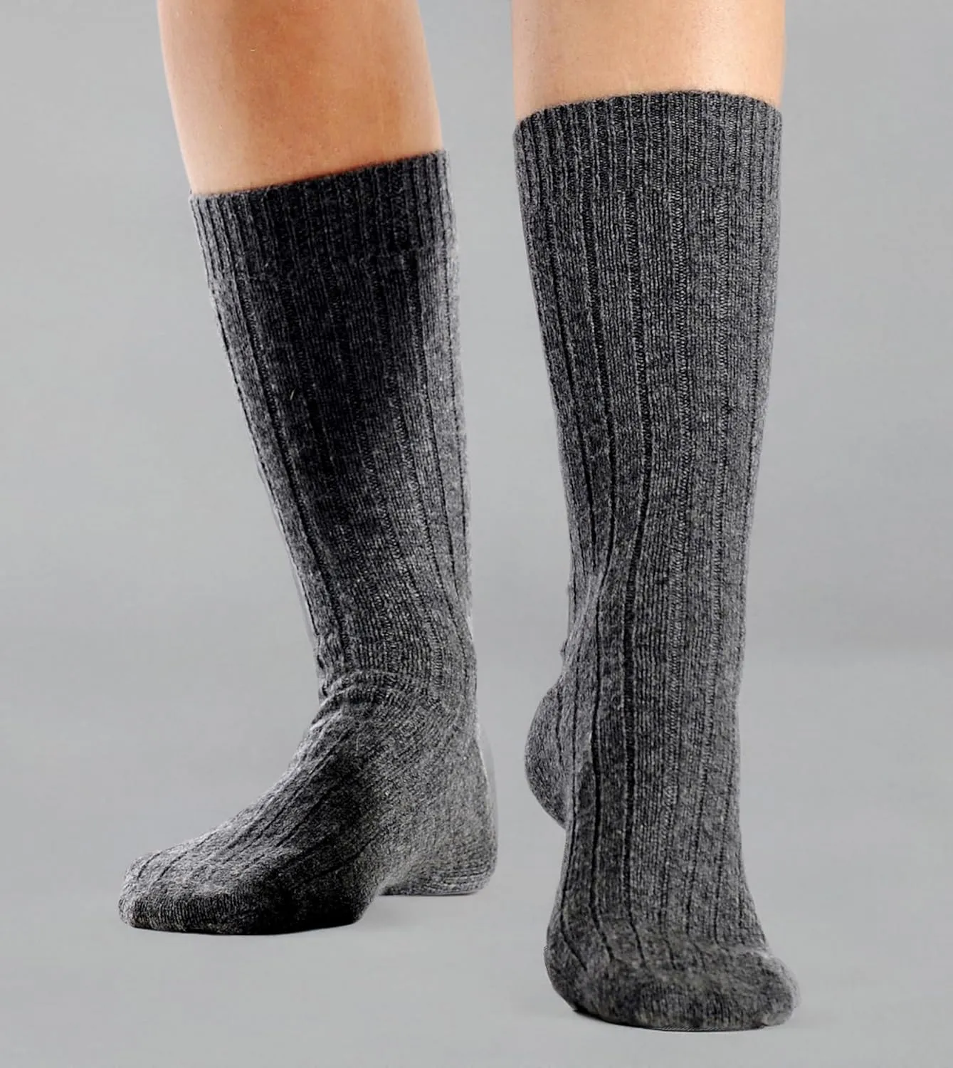 Cashmere Boutique 100% Pure Unisex Cashmere Socks – Daily Wear, Lightweight, Soft, Warm and Comfortable Ribbed Socks