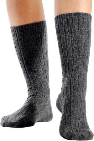 Cashmere Boutique 100% Pure Unisex Cashmere Socks – Daily Wear, Lightweight, Soft, Warm and Comfortable Ribbed Socks