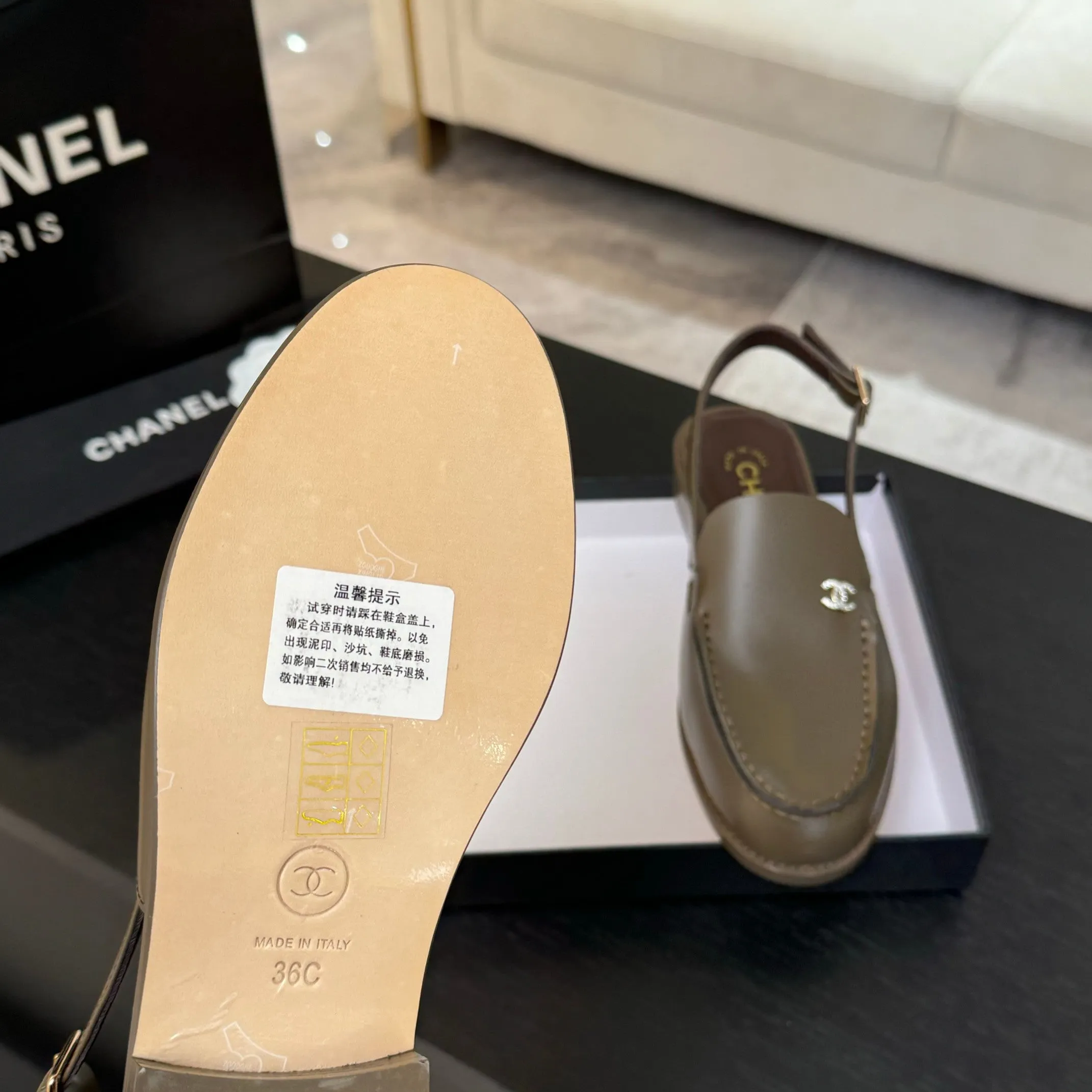 CC 25C Slingback Loafer Bronze Olive Patent Leather