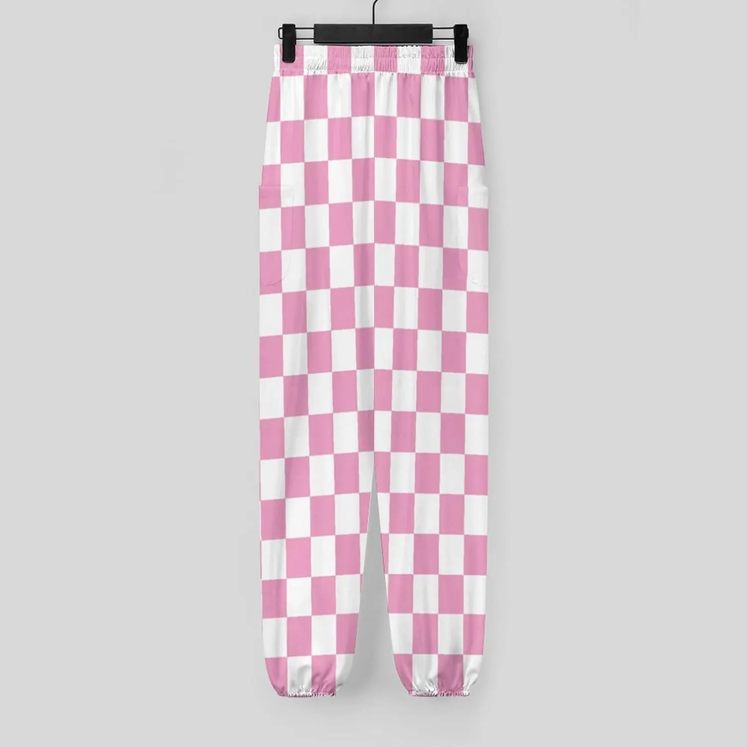 Checkerboard Grid Yoga Bloomers Womens Hippie Harem Pant Lantern Pants Elastic Gym Yoga Trousers Loose Casual Slacks