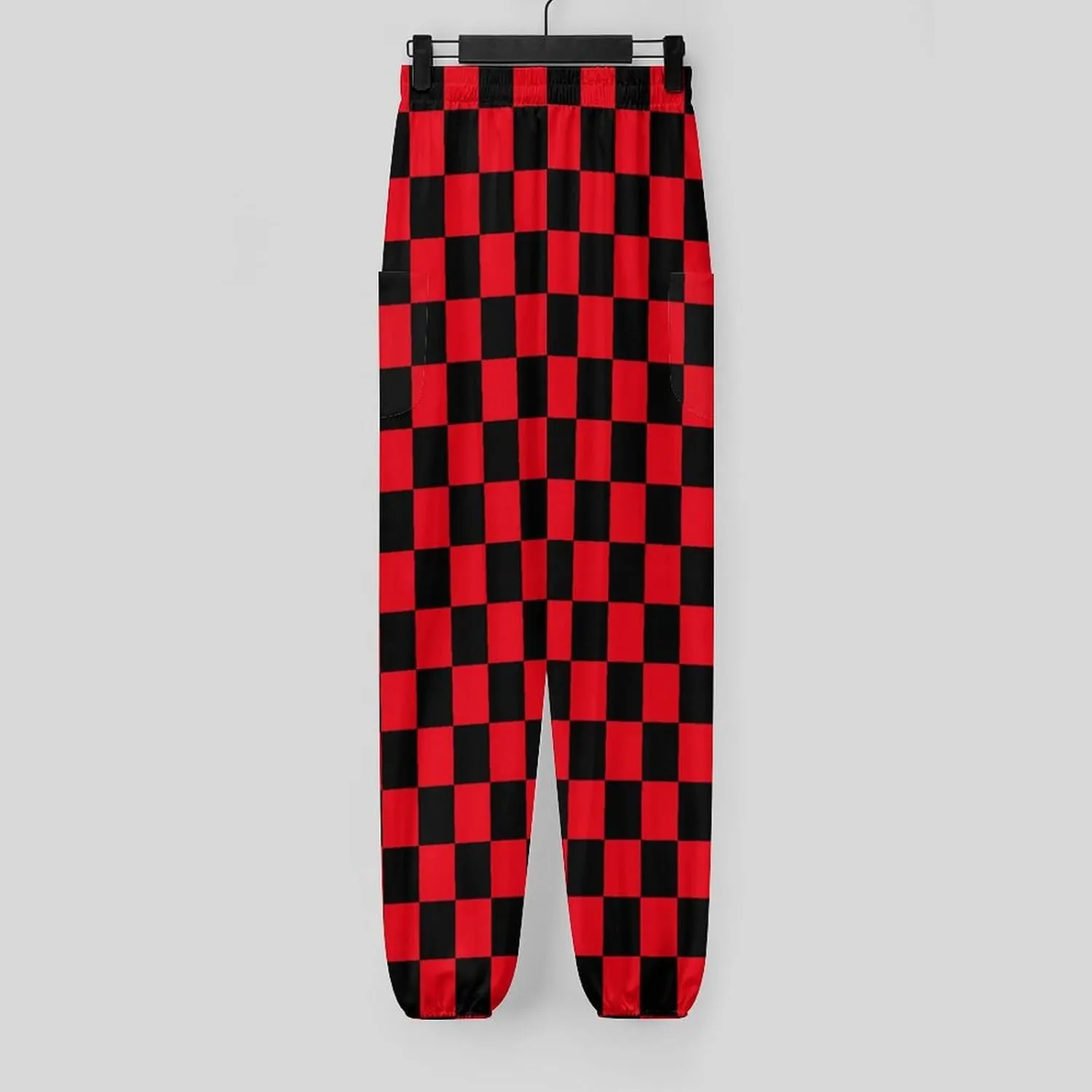 Checkerboard Grid Yoga Bloomers Womens Hippie Harem Pant Lantern Pants Elastic Gym Yoga Trousers Loose Casual Slacks