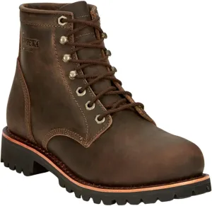 Chippewa Men's Classic 2.0 6" Steel Toe Lace Up Work Boot - Slip-Resistant, Safety Toe Boots for Men