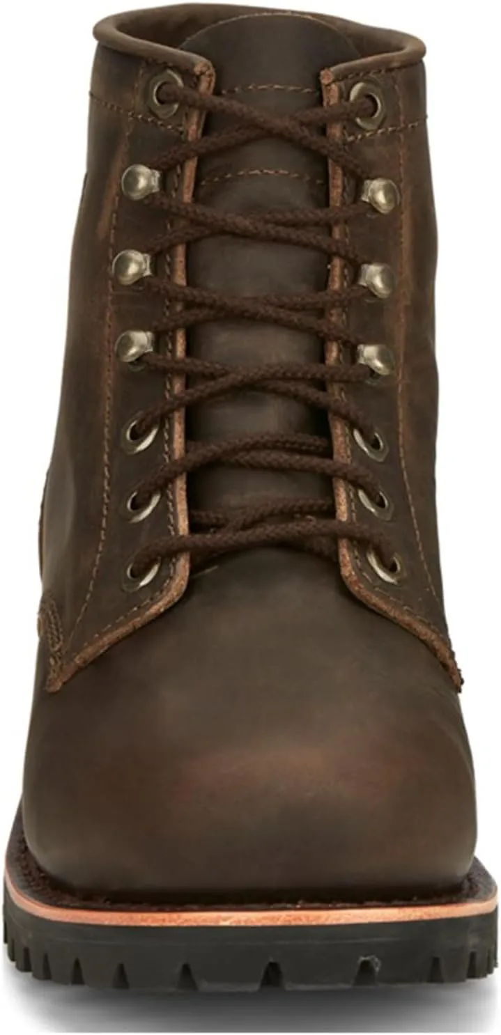 Chippewa Men's Classic 2.0 6" Steel Toe Lace Up Work Boot - Slip-Resistant, Safety Toe Boots for Men