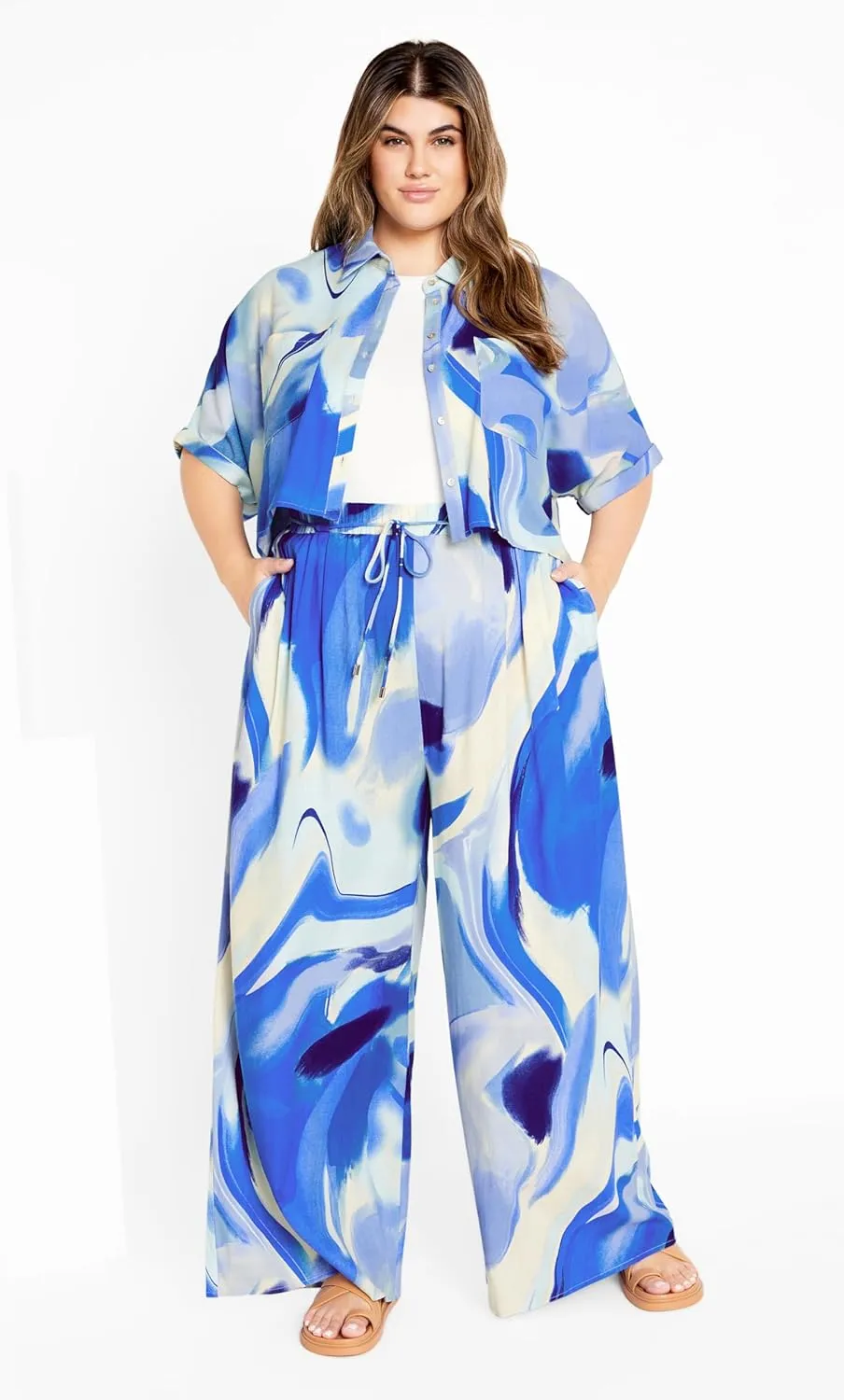 City Chic Women's Plus Size Pant - Esme Print