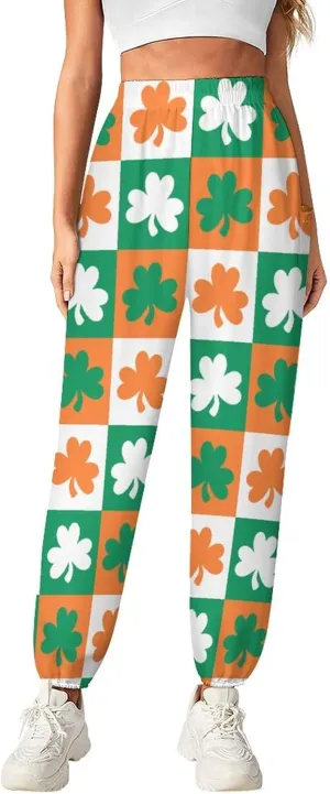 Clover Pattern Yoga Bloomers Women Hippie Harem Pant Lantern Pants Elastic Gym Long Pants Loose Casual Sweatpants