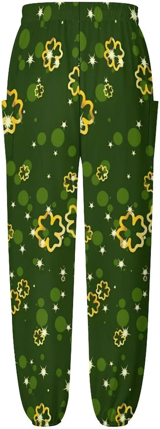 Clover Pattern Yoga Bloomers Women Hippie Harem Pant Lantern Pants Elastic Gym Long Pants Loose Casual Sweatpants