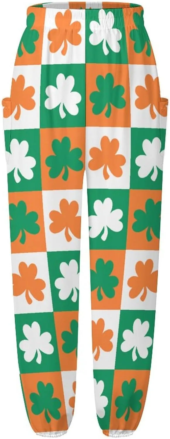 Clover Pattern Yoga Bloomers Women Hippie Harem Pant Lantern Pants Elastic Gym Long Pants Loose Casual Sweatpants