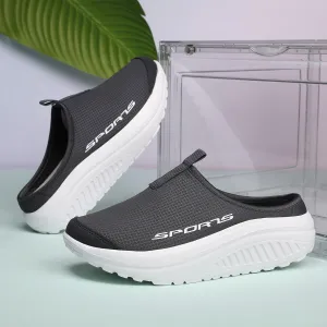 Comfortable Women's Breathable Mesh Slip-On Sneakers - Casual Sports Shoes with EVA Sole, Comfortable Fabric Insole, All-Season Low Top Design, Casual Footwear | Stylish Clogs | Durable Slipresistant