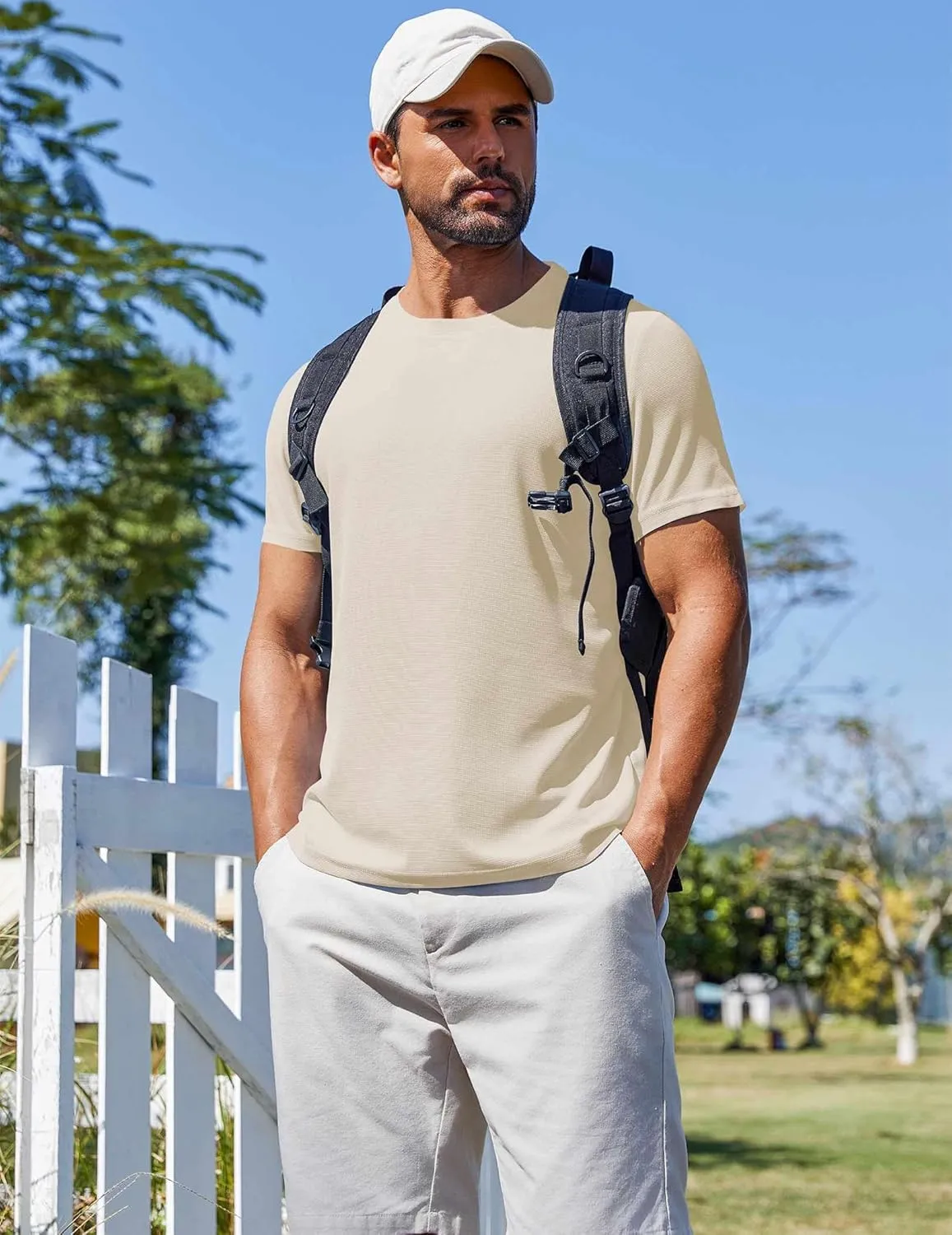COOFANDY Men's T Shirt Short Sleeve Crew Neck T-Shirt Casual Summer Classic Basic Tee Shirts