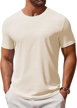 COOFANDY Men's T Shirt Short Sleeve Crew Neck T-Shirt Casual Summer Classic Basic Tee Shirts