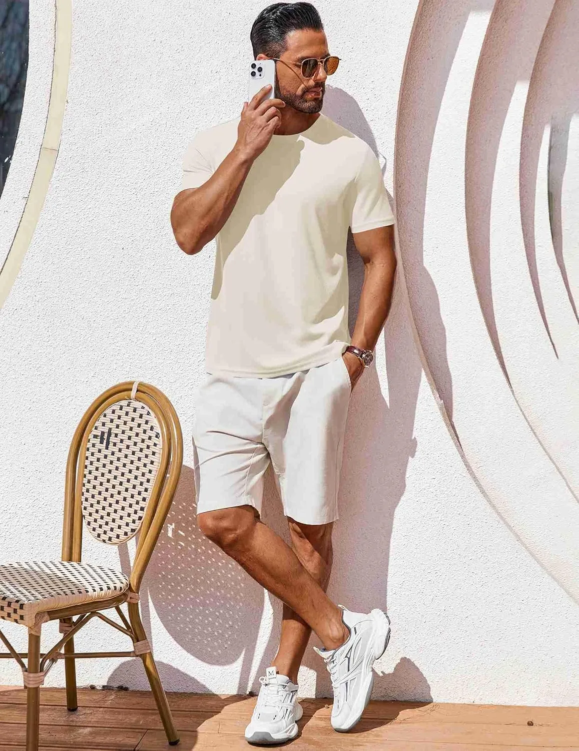 COOFANDY Men's T Shirt Short Sleeve Crew Neck T-Shirt Casual Summer Classic Basic Tee Shirts