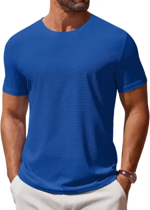COOFANDY Men's T Shirt Short Sleeve Crew Neck T-Shirt Casual Summer Classic Basic Tee Shirts