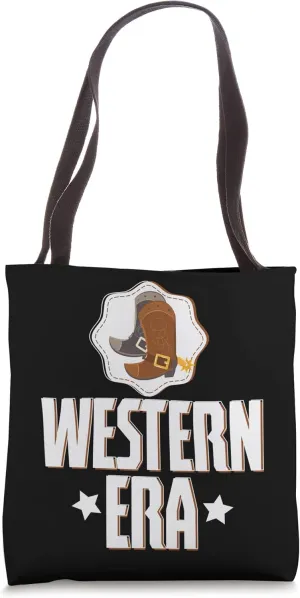 Cool Western Era Spurs Cowboy Boots Rodeo Lovers Tote Bag