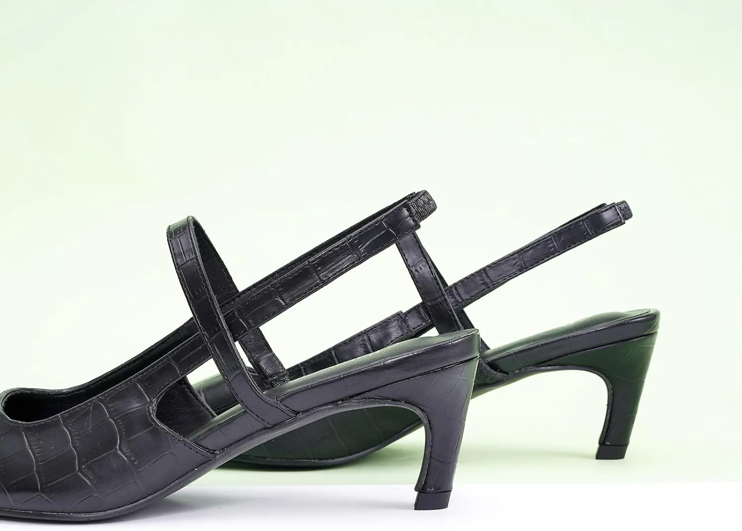 C.Paravano Women's Slingback Flats & Heels - Pointed Toe, Ankle Strap, Comfortable Leather Dress Shoes