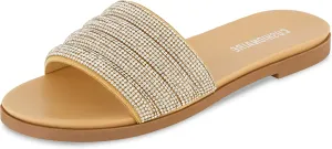 CUSHIONAIRE Women's Millie rhinestone slide sandal