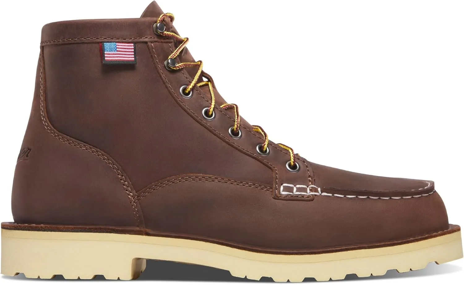 Danner 6” Bull Run Steel Toe Work Boots for Men - Oiled Full-Grain Leather with Non Slip Wedge Outsole and 3-Density Cushion Footbed, EH Resistant